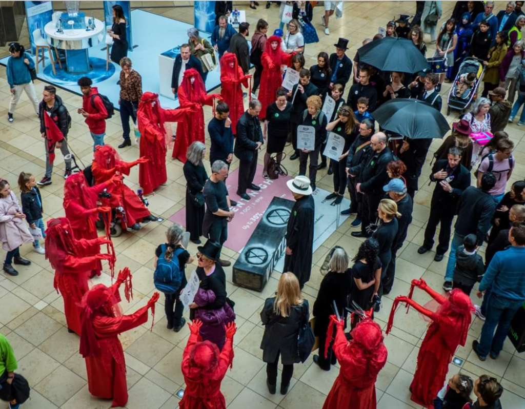 Extinction Rebellion Cambridge hold a Funeral for Life